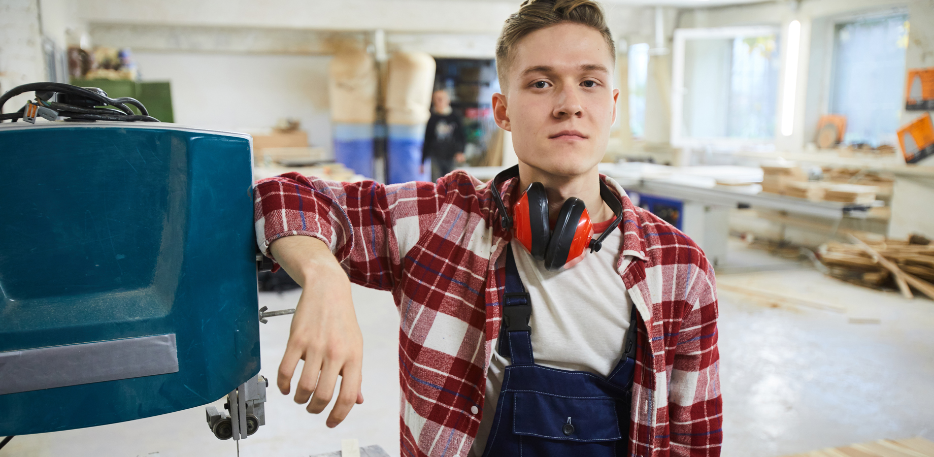 Serious Handsome Carpenter At Drilling Machine 2025 03 31 16 07 13 Utc